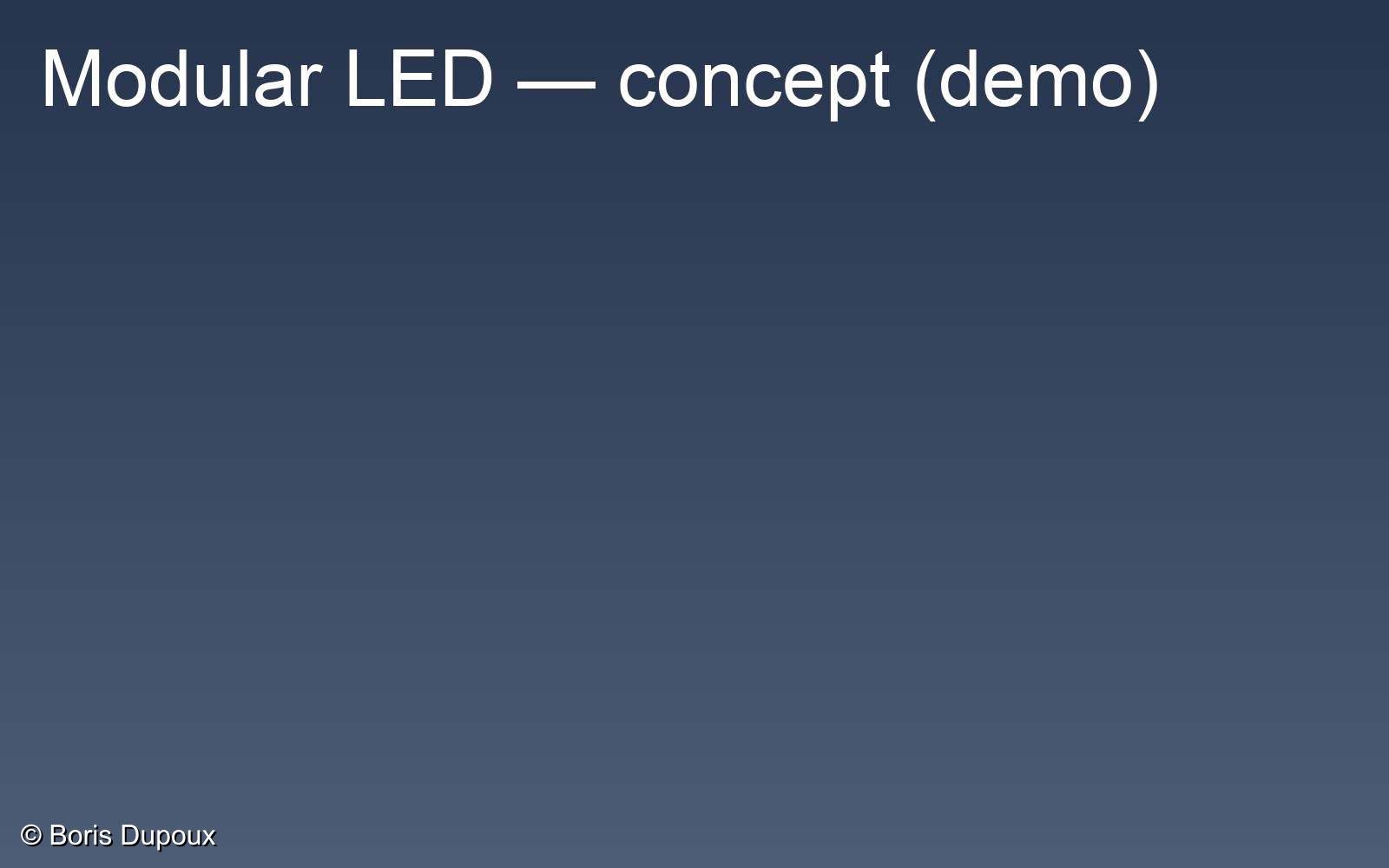 Modular LED luminaire concept